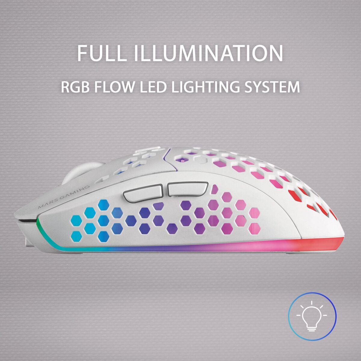 Mouse Mars Gaming MMW3 79G 3200 DPI Alb
