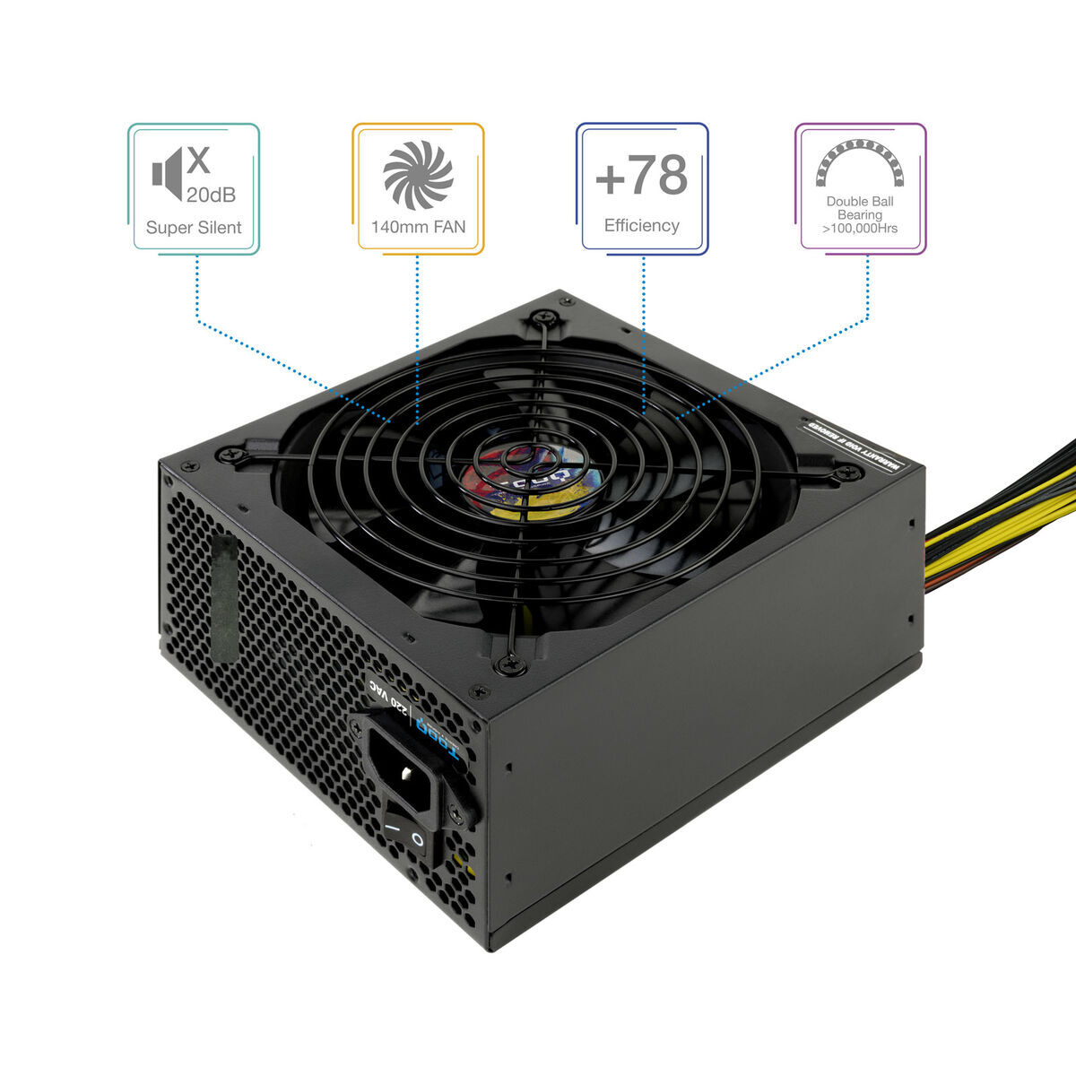 Sursă de Alimentare TooQ TQAPOLO-650SP ATX 650 W CE - RoHS