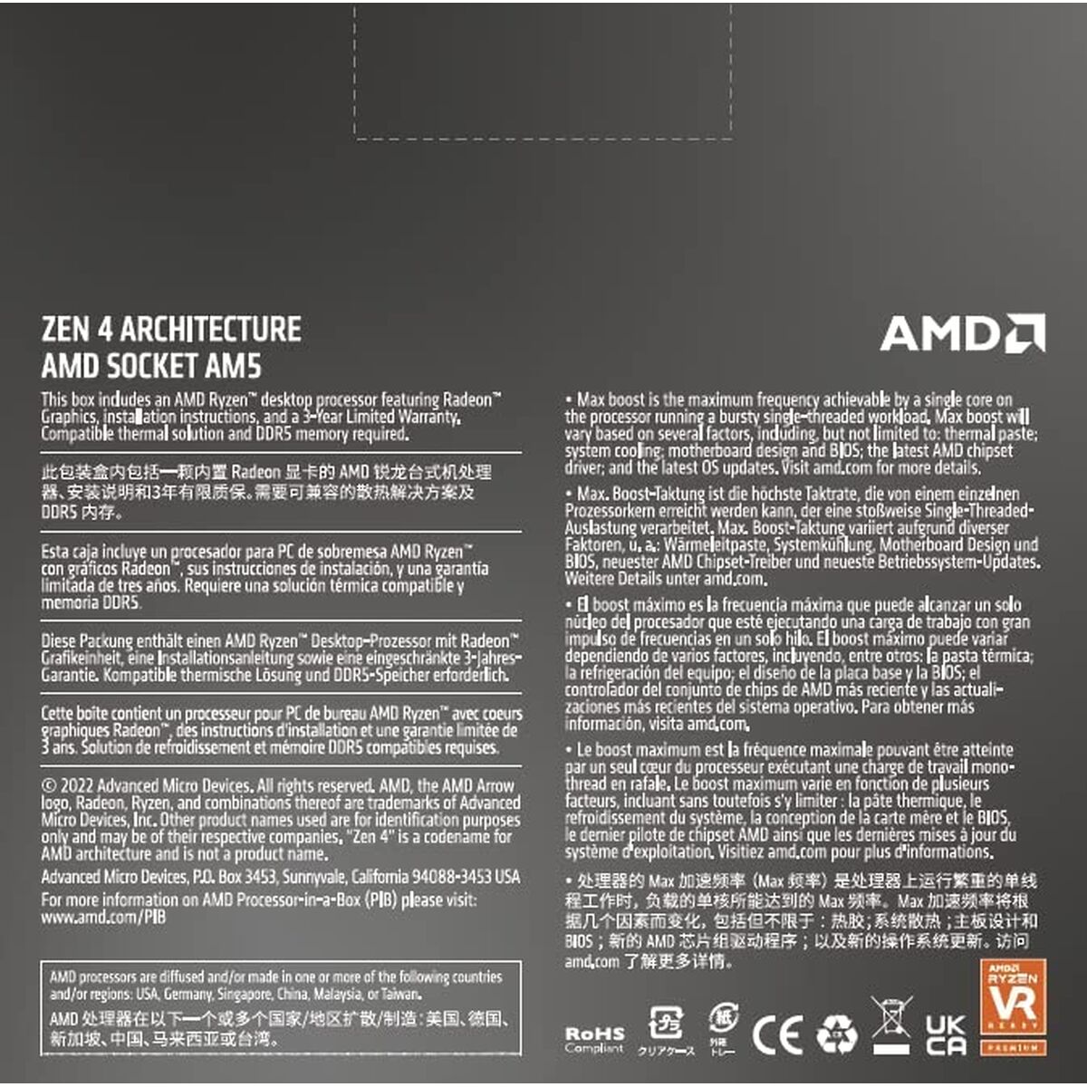 Procesor AMD Ryzen 7 7700X AMD Ryzen 7 7700X AMD AM5