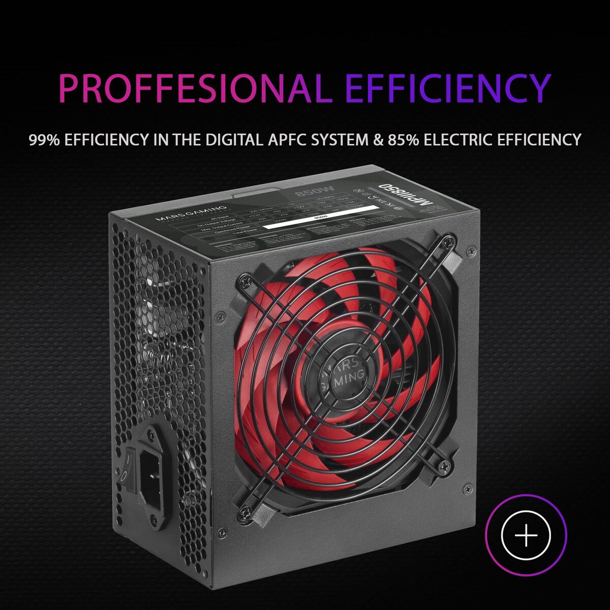Sursă de Alimentare Mars Gaming MPIII850 850 W 6 W 200 W ATX