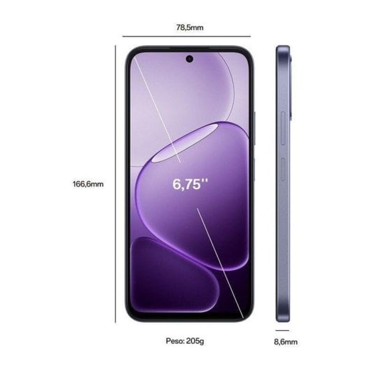 Smartphone Oppo A6X 128 GB 6,75" mediatek dimensity 6300 4 GB LPDDR4x
