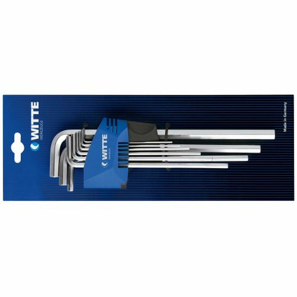 Set de chei Inbus WITTE 1,5-2-2,5-3-4-5-6-8-10 mm Hexagonal Set de chei Inbus 9 Piese