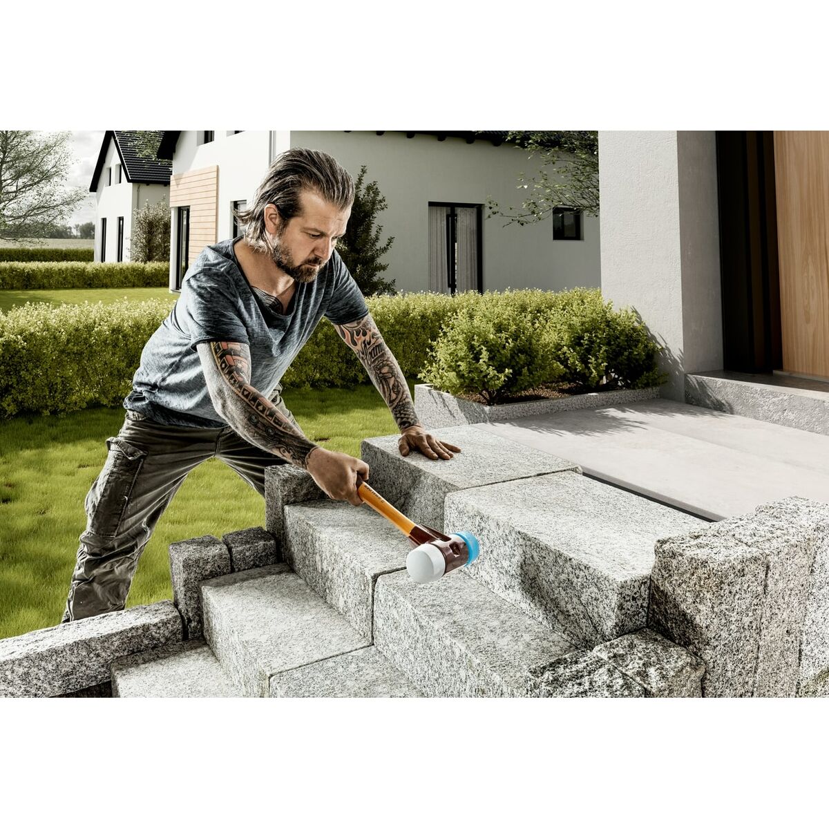 Buzdugan de plastic Halder Simplex Albastru Gri TPE