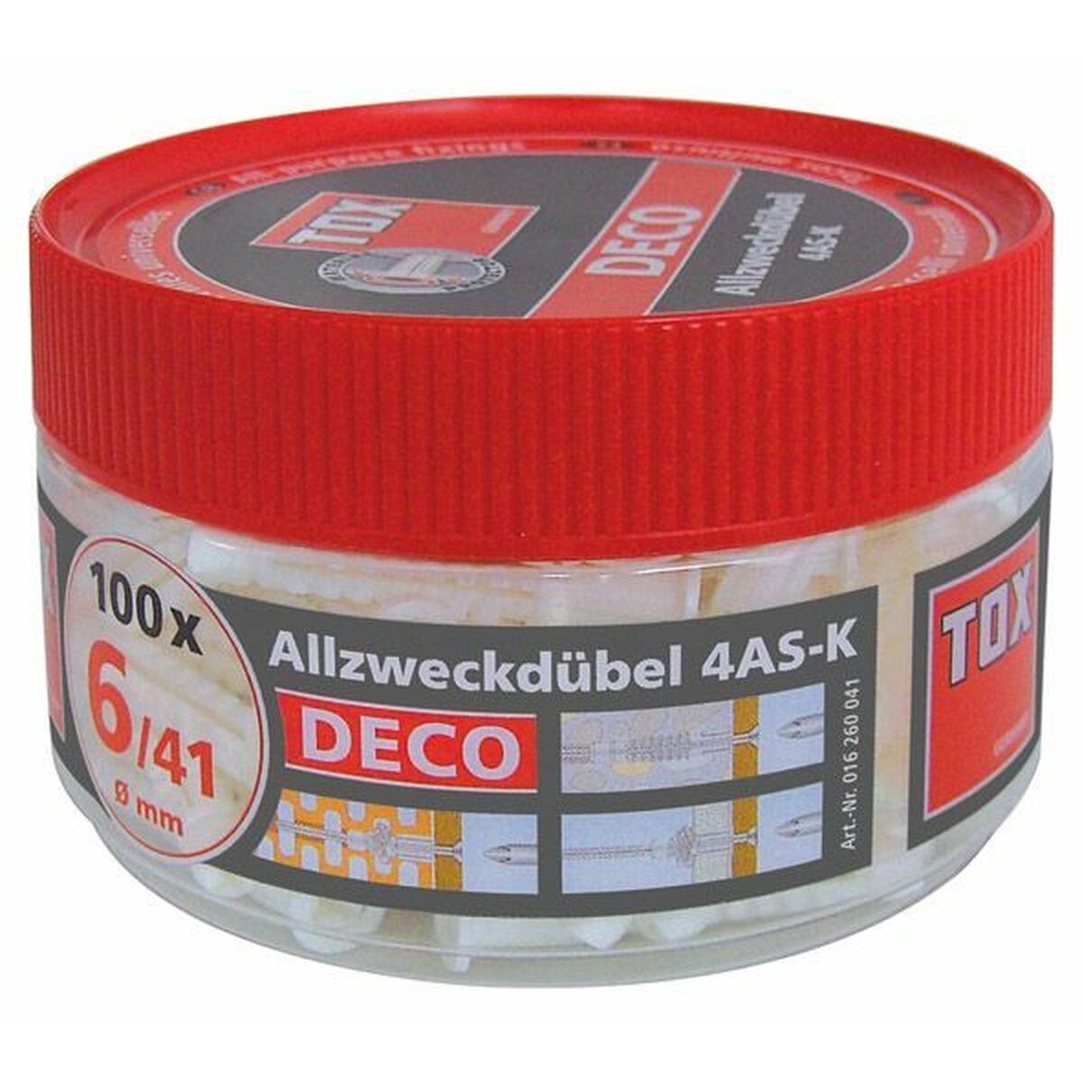 Crampoane TOX 6 x 41 mm 190 Piese