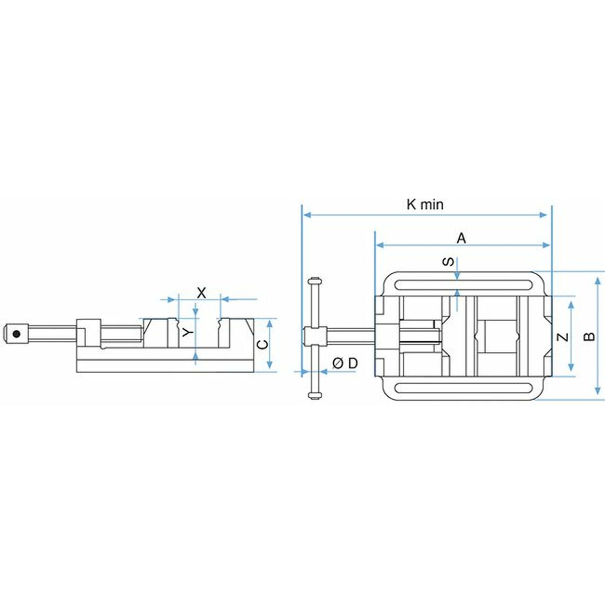 Menghină de banc KANCA 19,4 x 15,7 x 6,5 cm Burghiu