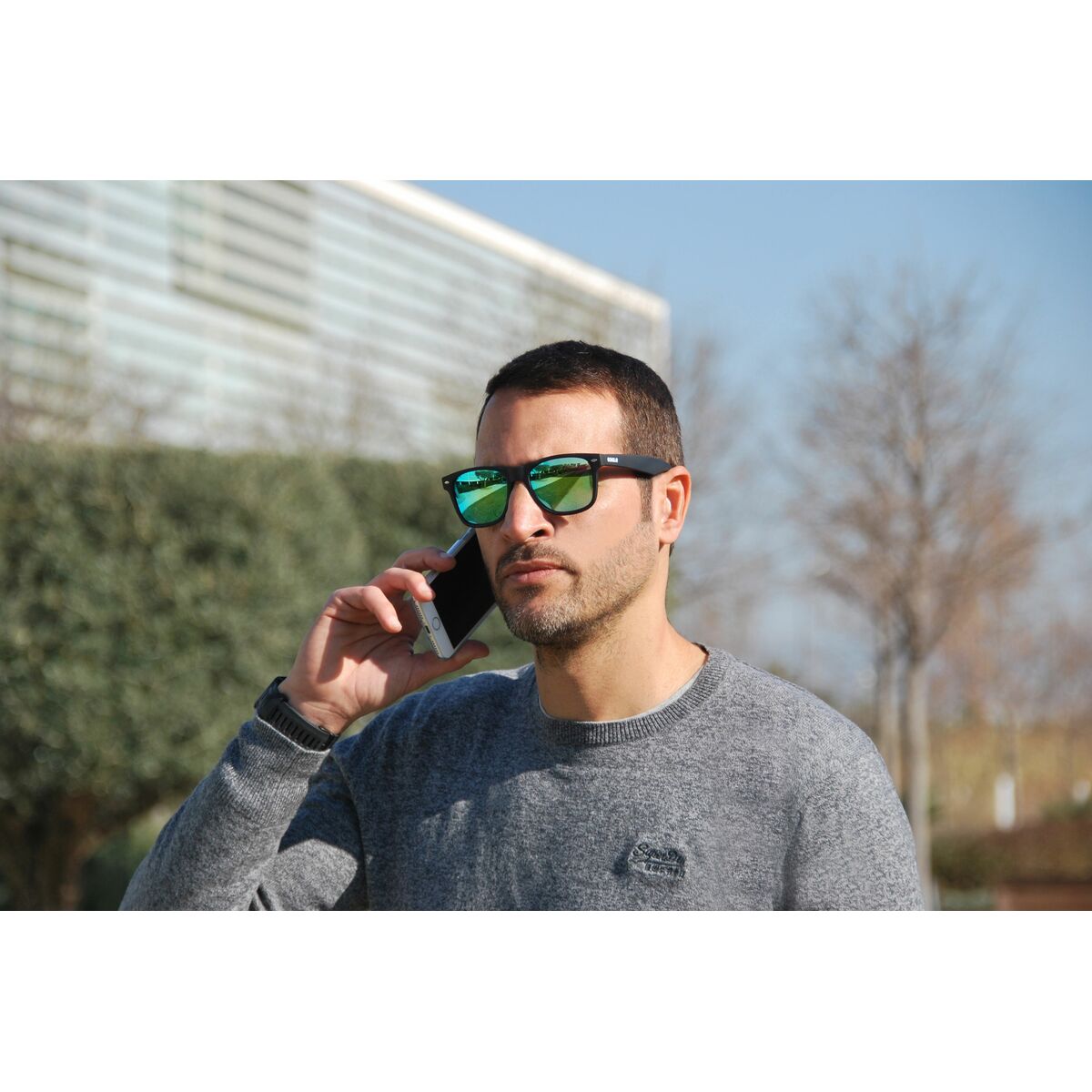 Ochelari de Soare Unisex Eagle WAVE Negru Oglindă