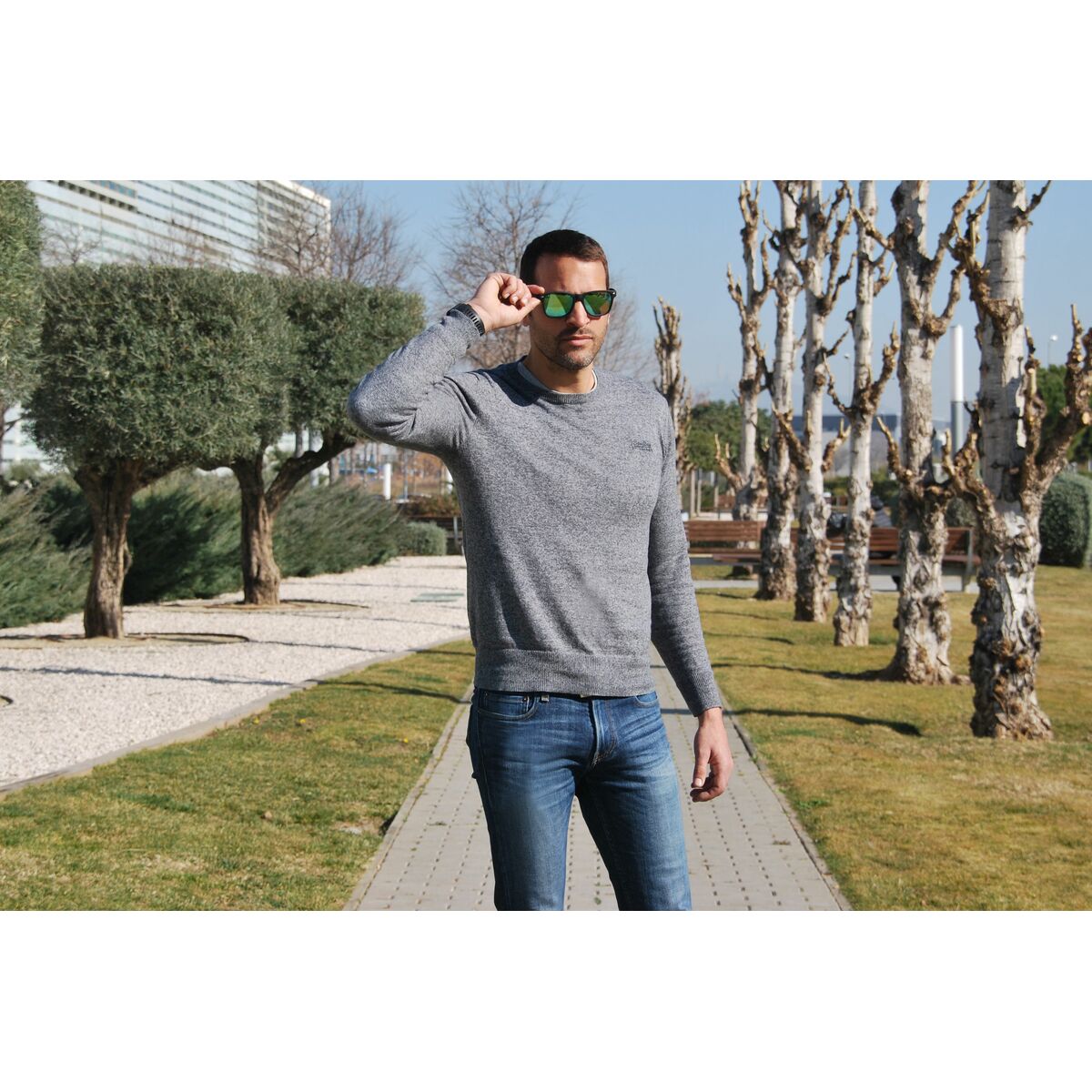 Ochelari de Soare Unisex Eagle WAVE Negru Oglindă