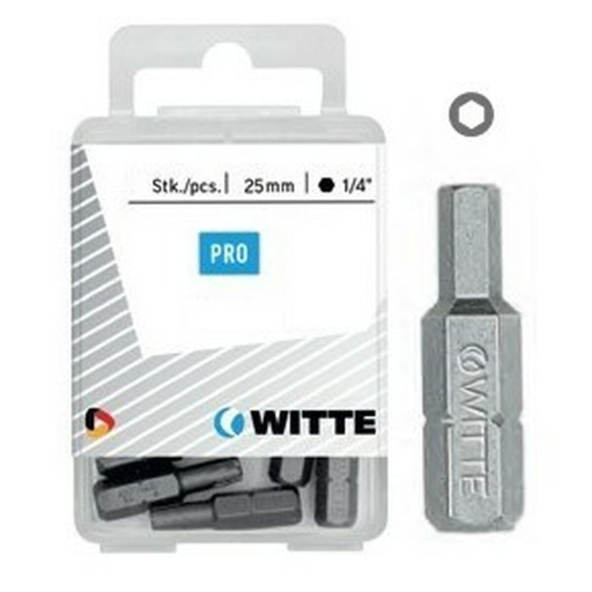 Set biți WITTE Hex Hexagonal 10 Unități 10 Piese