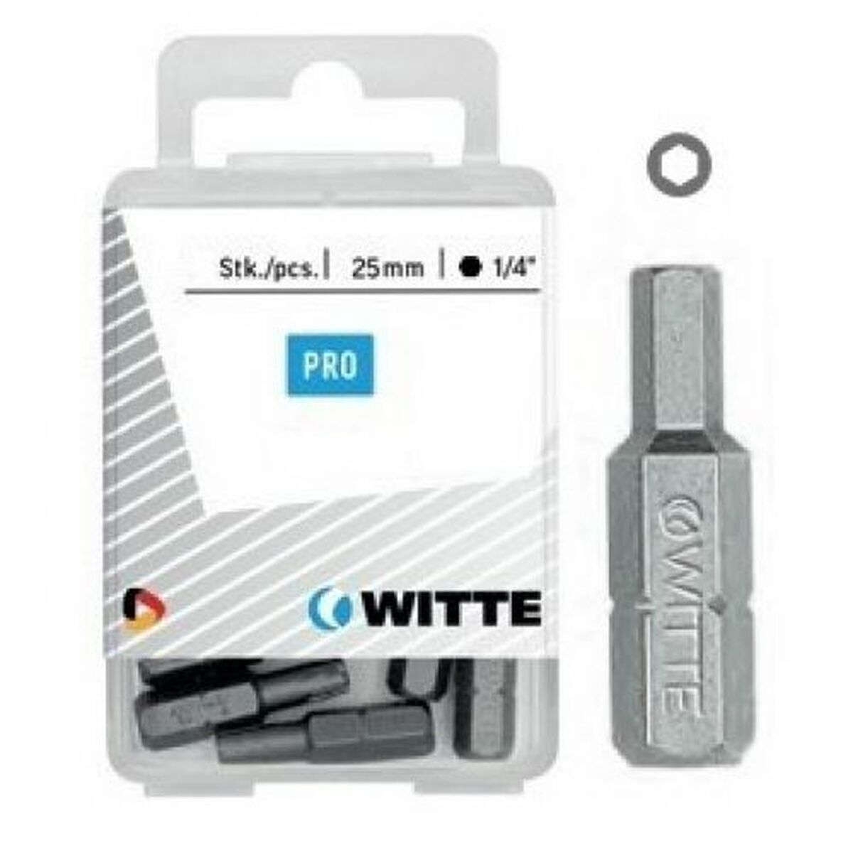 Set biți WITTE Hex Hexagonal 10 Unități 10 Piese