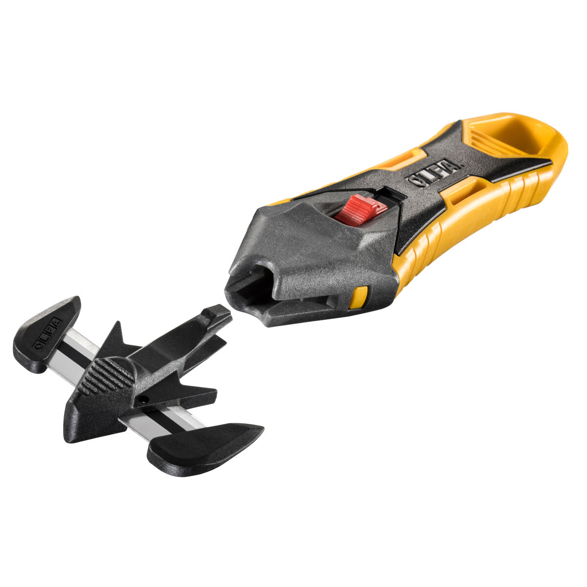 Cutter Olfa Galben Negru Metal Oțel inoxidabil Plastic Siguranță