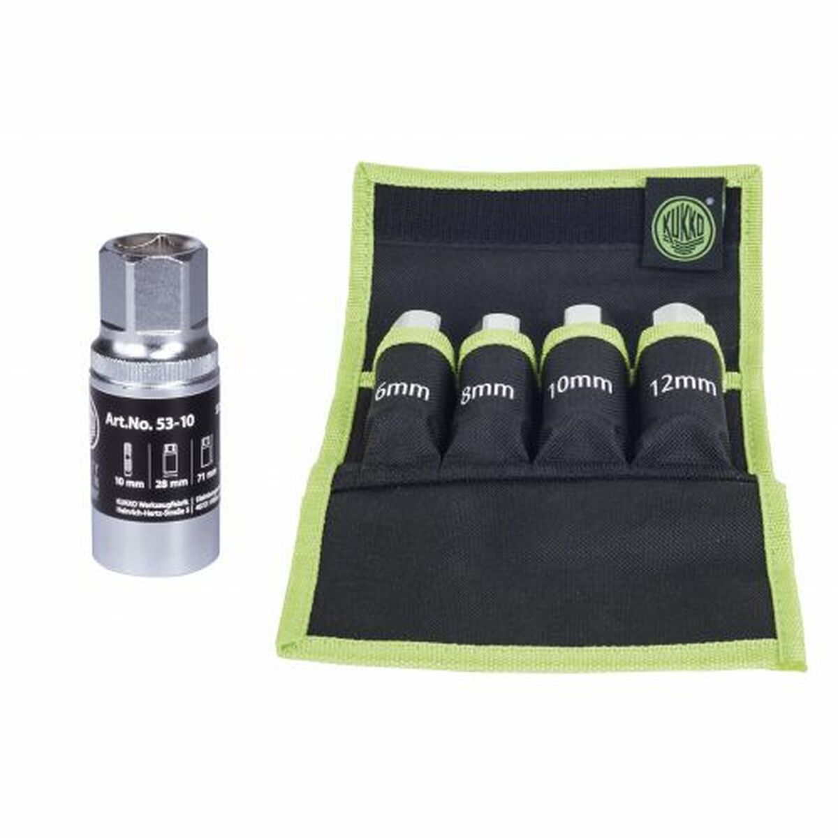 Set extractor KUKKO 10 mm 6 mm 12 mm 8 mm