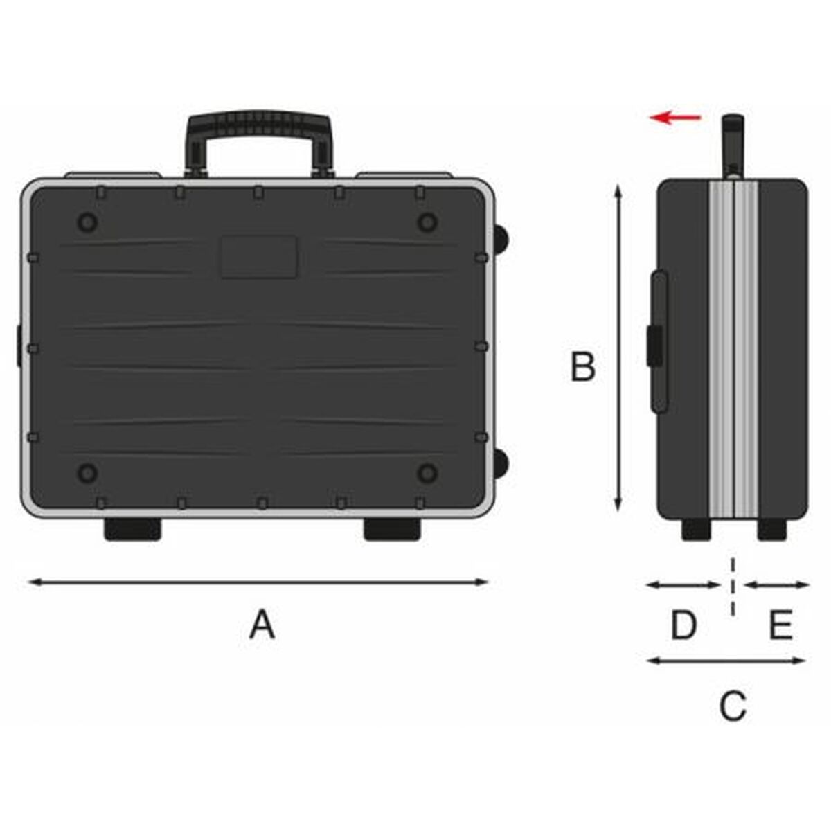 Cutie Tip Diplomat Pentru Scule GT Line Revo21 polipropilenă