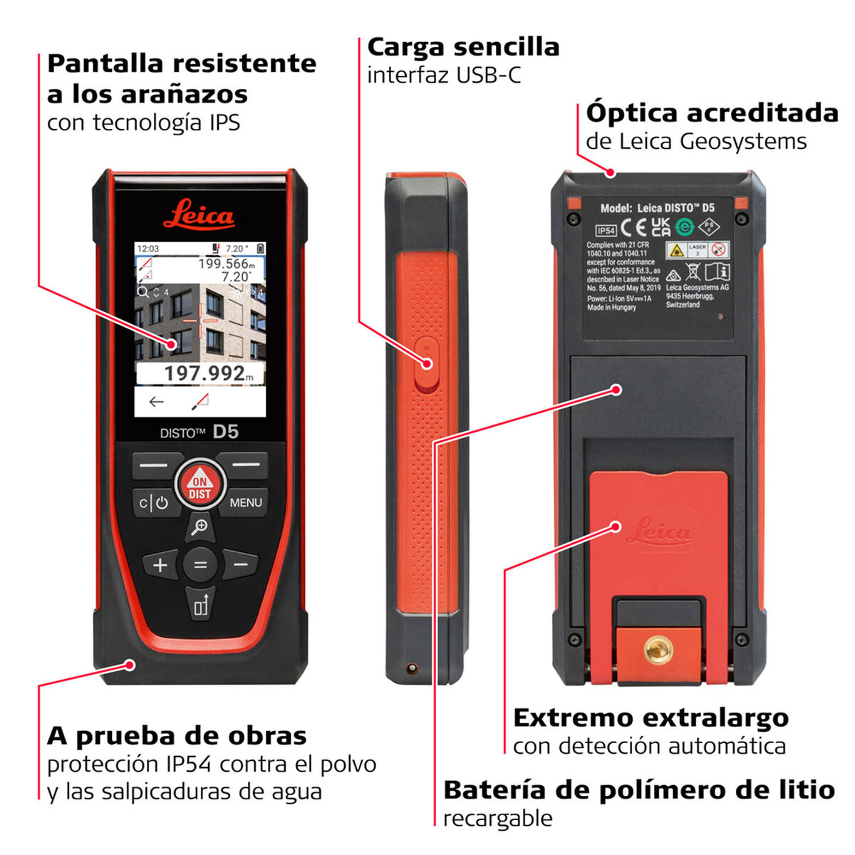 Telemetru Leica Geosystems DISTO D5 200 m