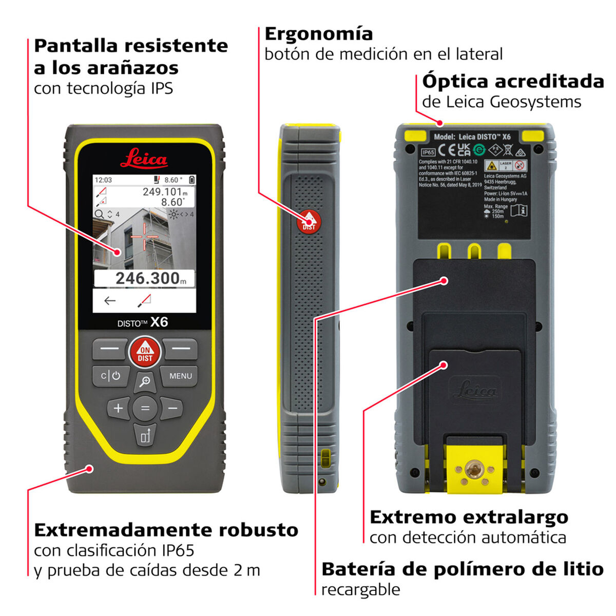 Telemetru Leica Geosystems Disto X6 250 m