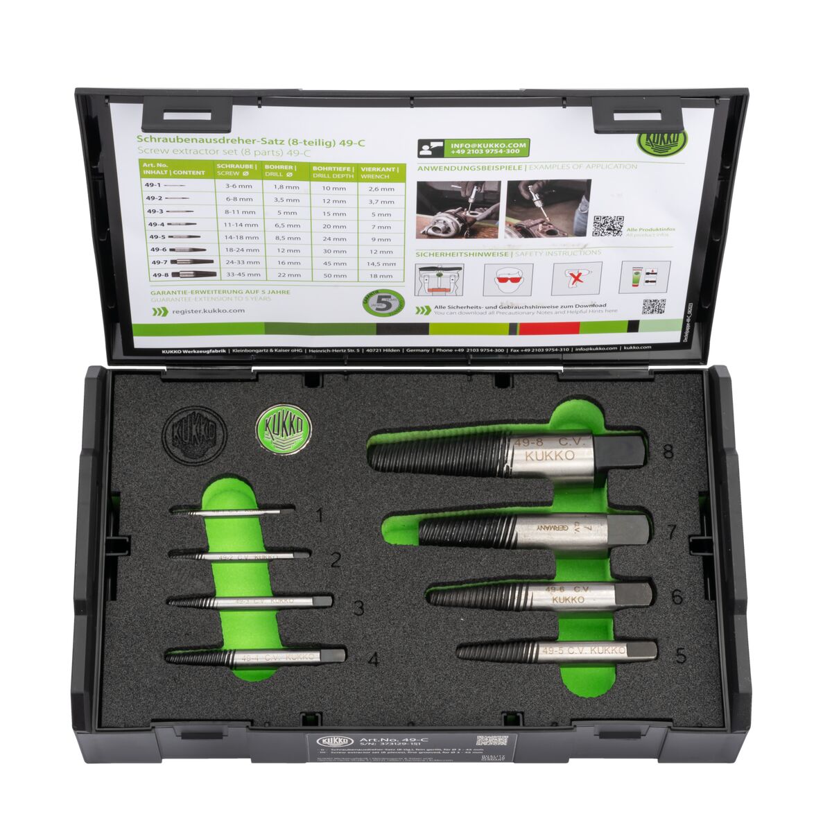 Extractor de șuruburi KUKKO 18-24 mm