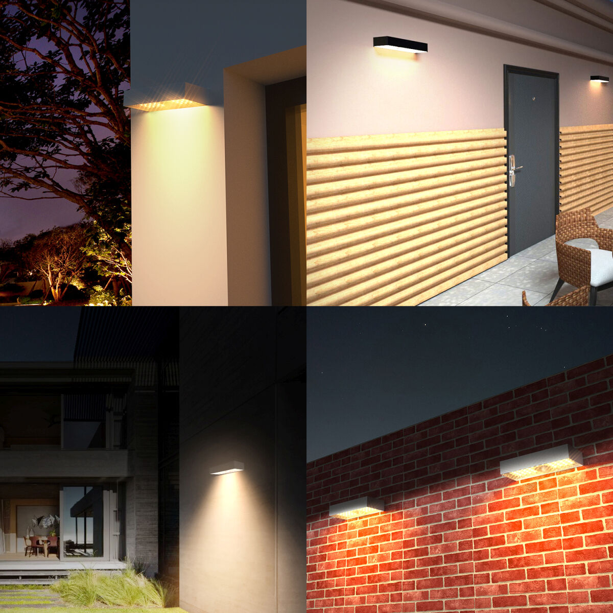 Lampă de perete Velamp TEGEL Negru Policarbonat 6 W 800 lm (4000 K)