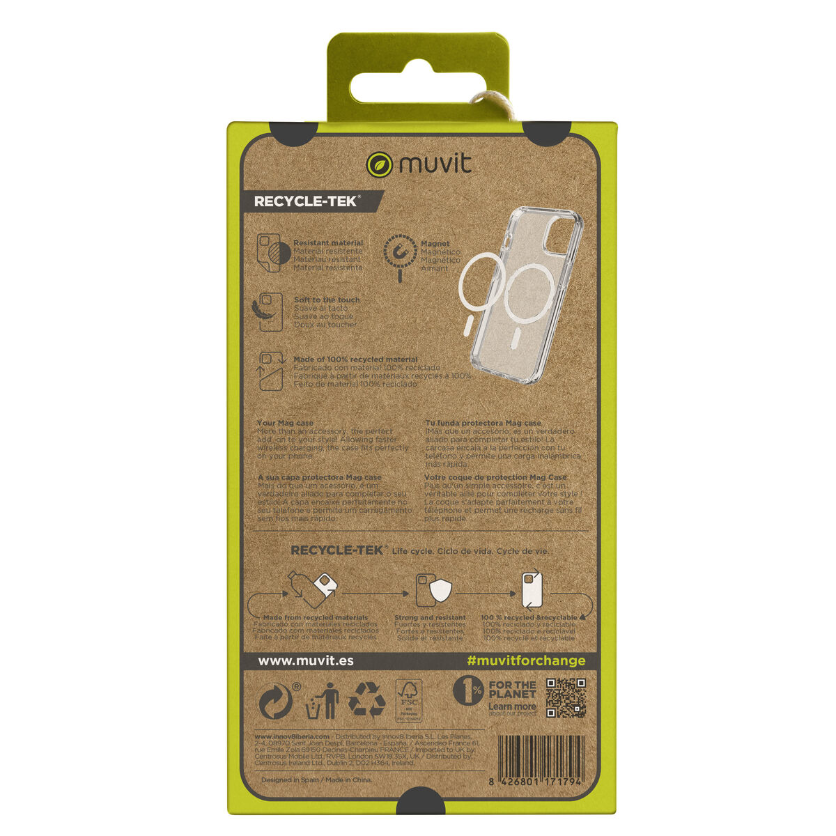 Husă pentru Mobil Muvit for Change iPhone 15 Pro iPhone 15 Pro Magnetic