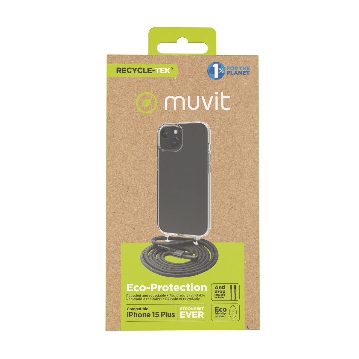 Husă pentru Mobil Muvit for Change iPhone 15 Plus Transparent