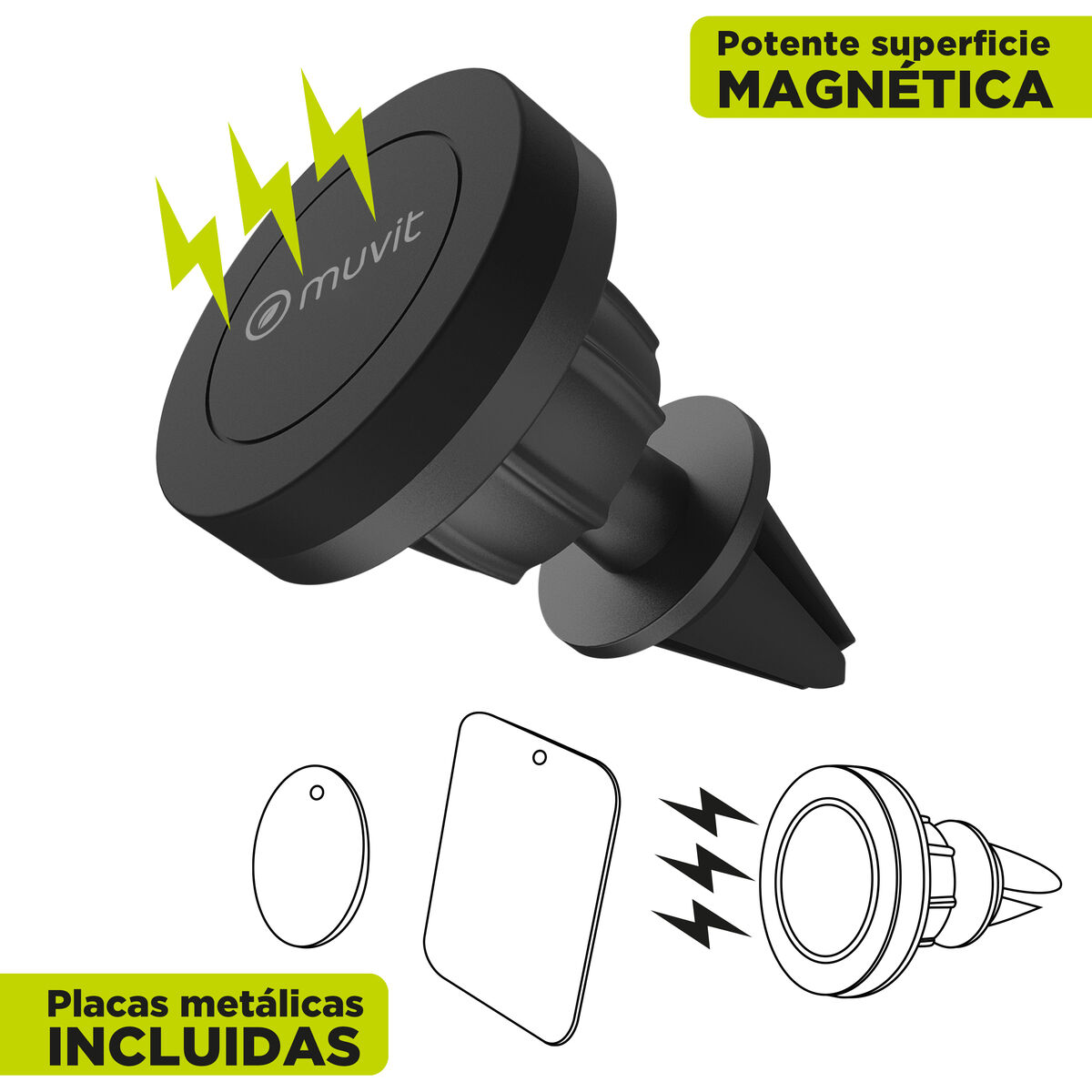 Suportul pentru mobile Muvit MCCHL0001 Negru