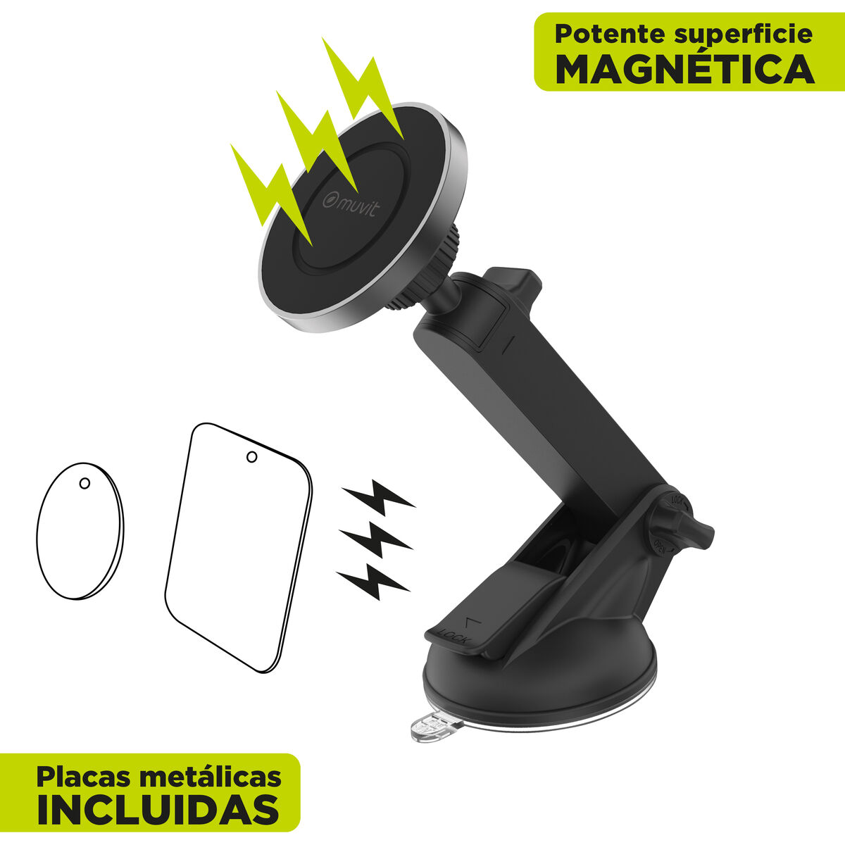 Suport pentru Mașină Muvit Negru