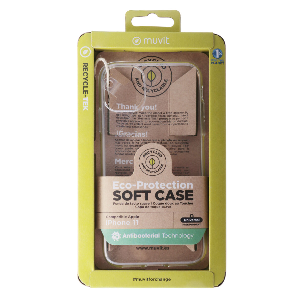 Husă pentru Mobil Muvit for Change iPhone 11 Transparent iPhone 11