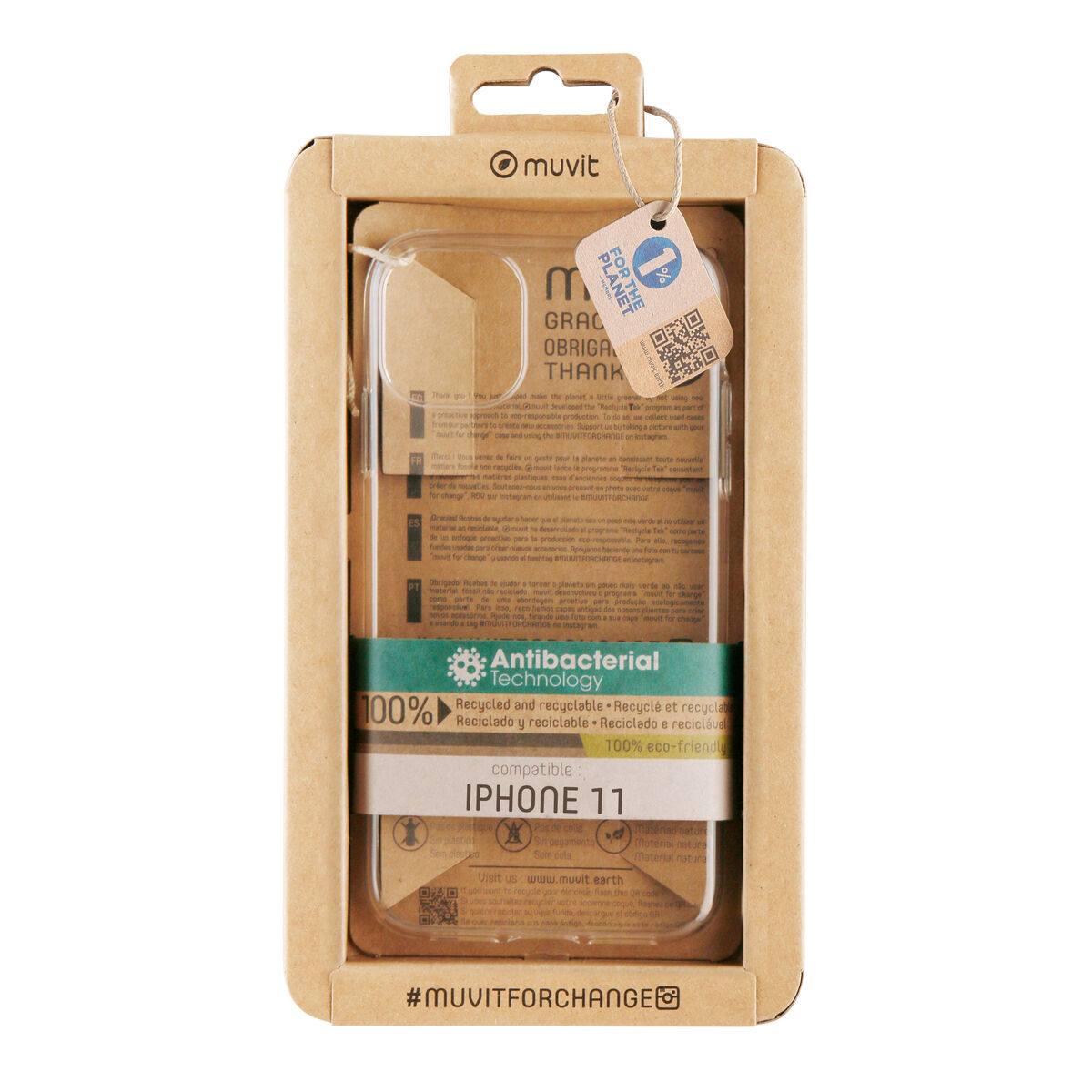 Husă pentru Mobil Muvit for Change iPhone 11 Transparent iPhone 11