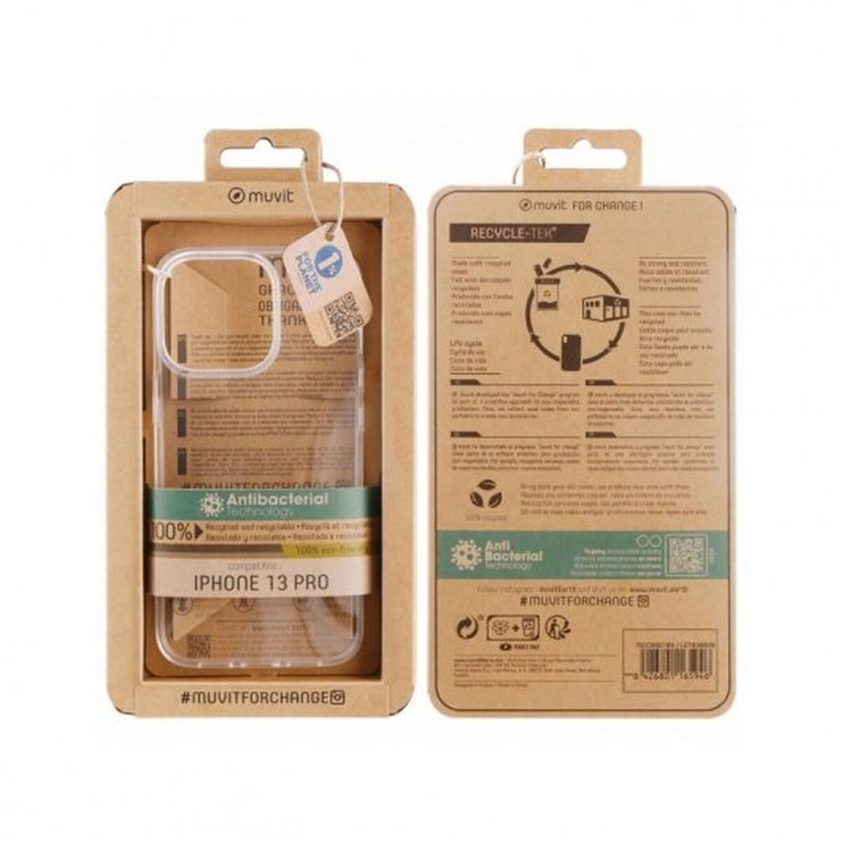 Husă pentru Mobil Muvit iPhone 13 Pro Transparent iPhone 13 Pro