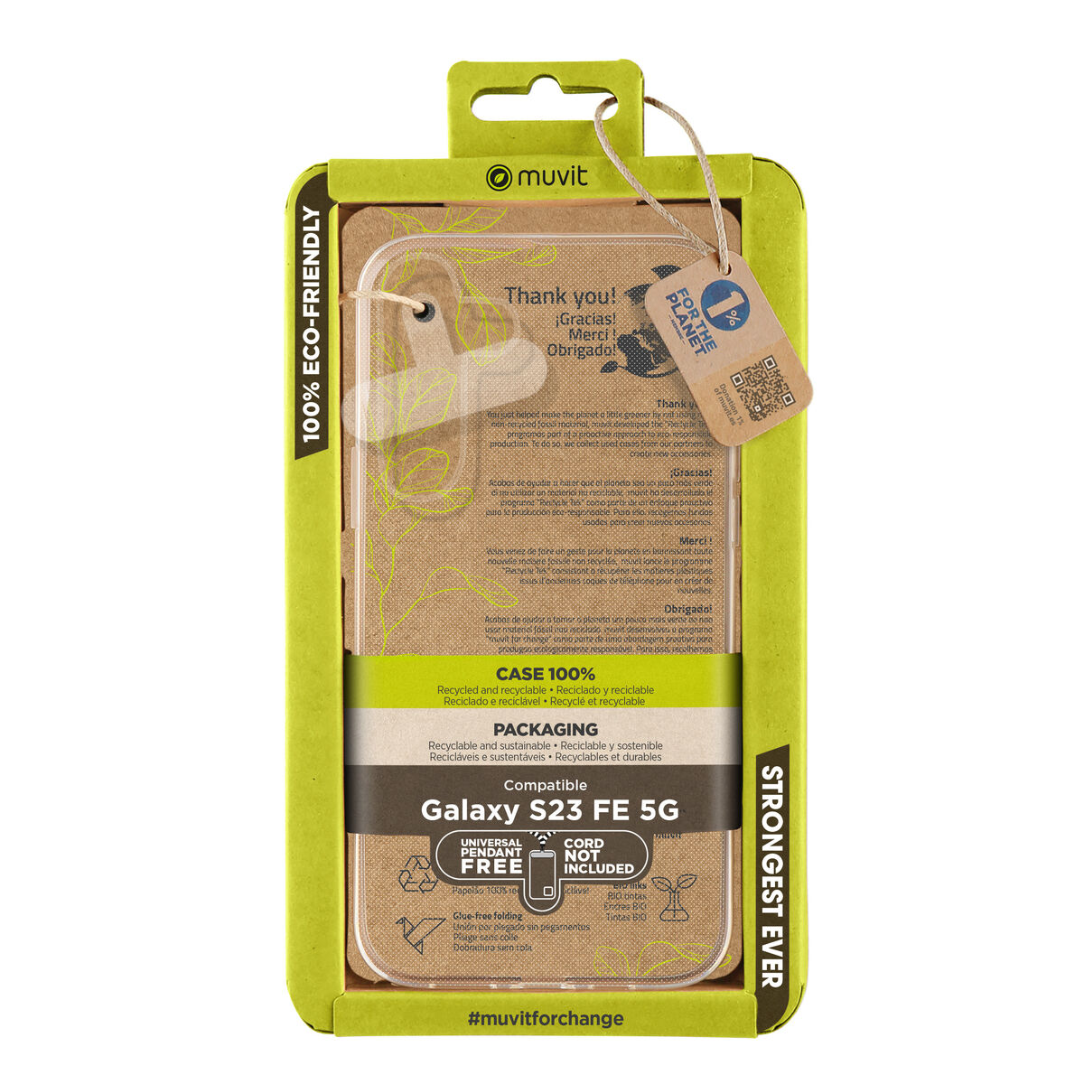 Husă pentru Mobil Muvit for Change Galaxy S23 FE 5G Transparent Samsung Galaxy S23 Ultra