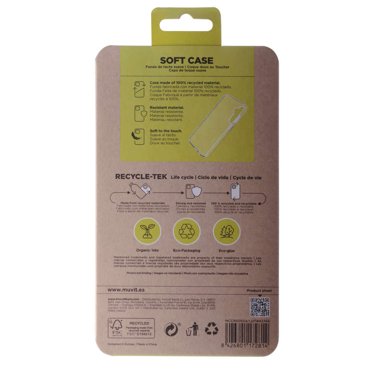 Husă pentru Mobil Muvit for Change Galaxy S23 FE 5G Transparent Samsung Galaxy S23 Ultra