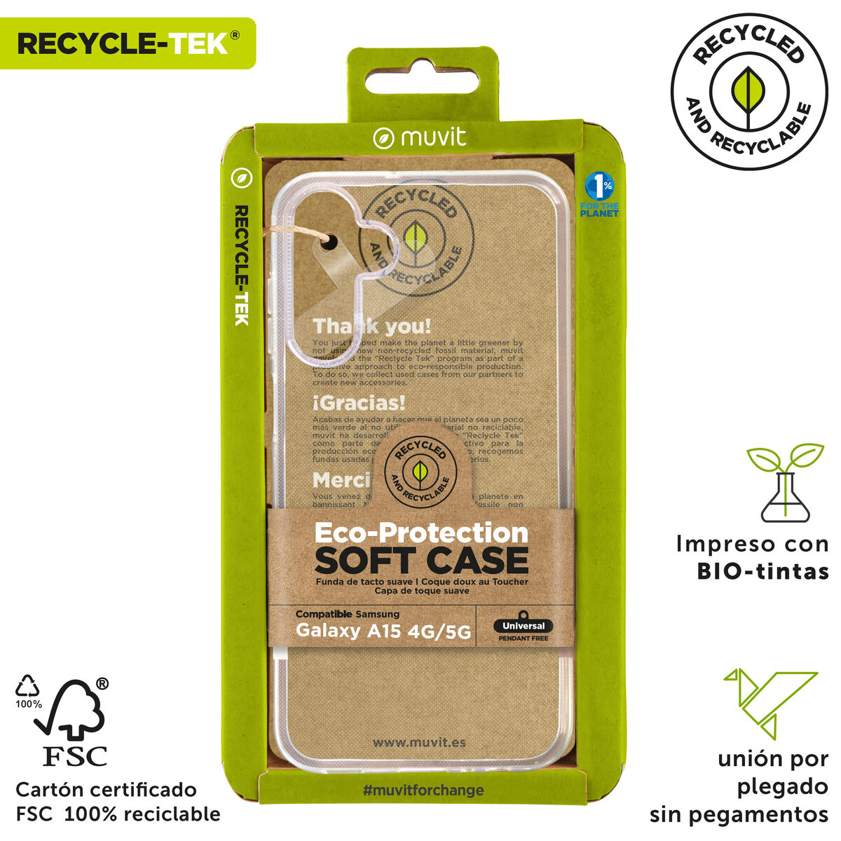 Husă pentru Mobil Muvit for Change Galaxy A15 Samsung Galaxy A14 5G