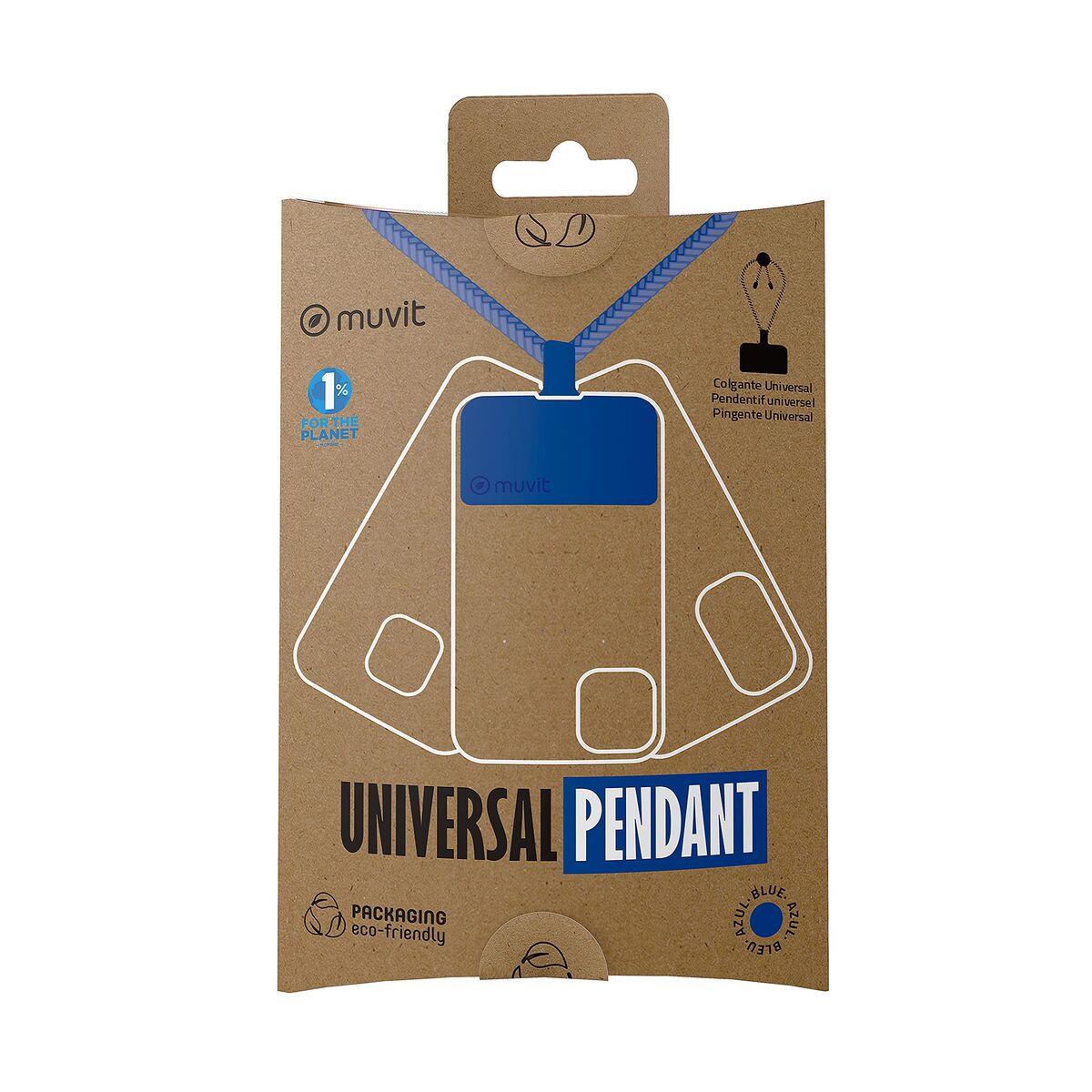 Șnur telefon mobil Muvit Albastru