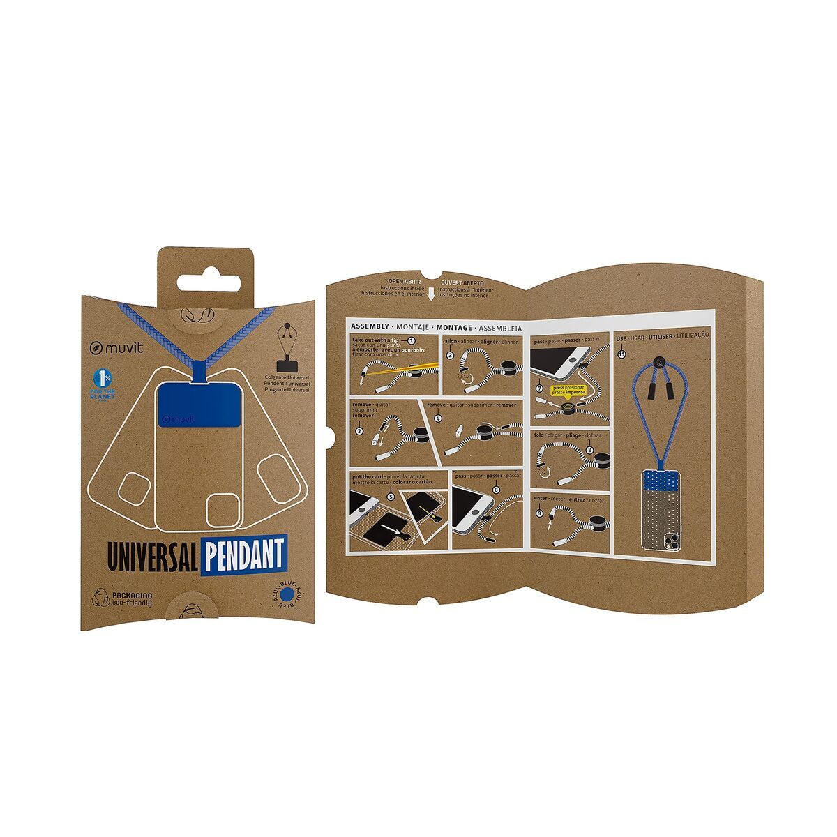 Șnur telefon mobil Muvit Albastru