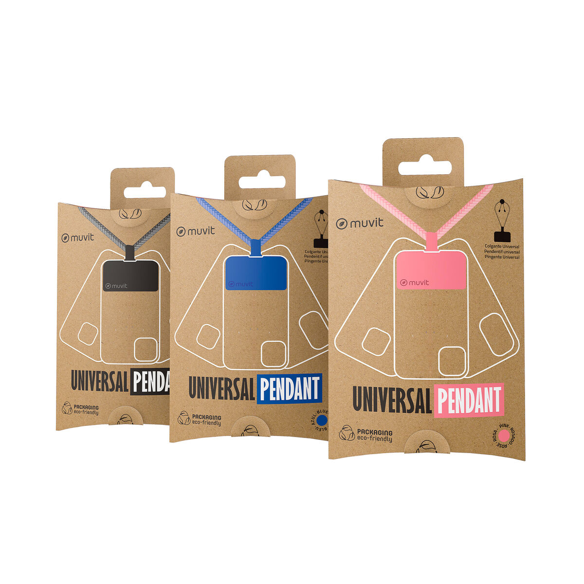 Șnur telefon mobil Muvit for Change Roz