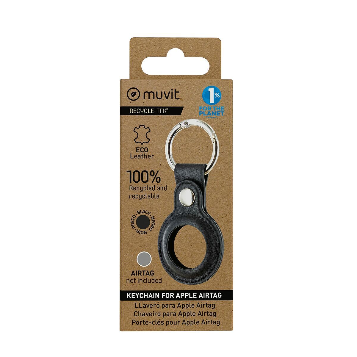 Breloc Muvit Negru AirTag Husă