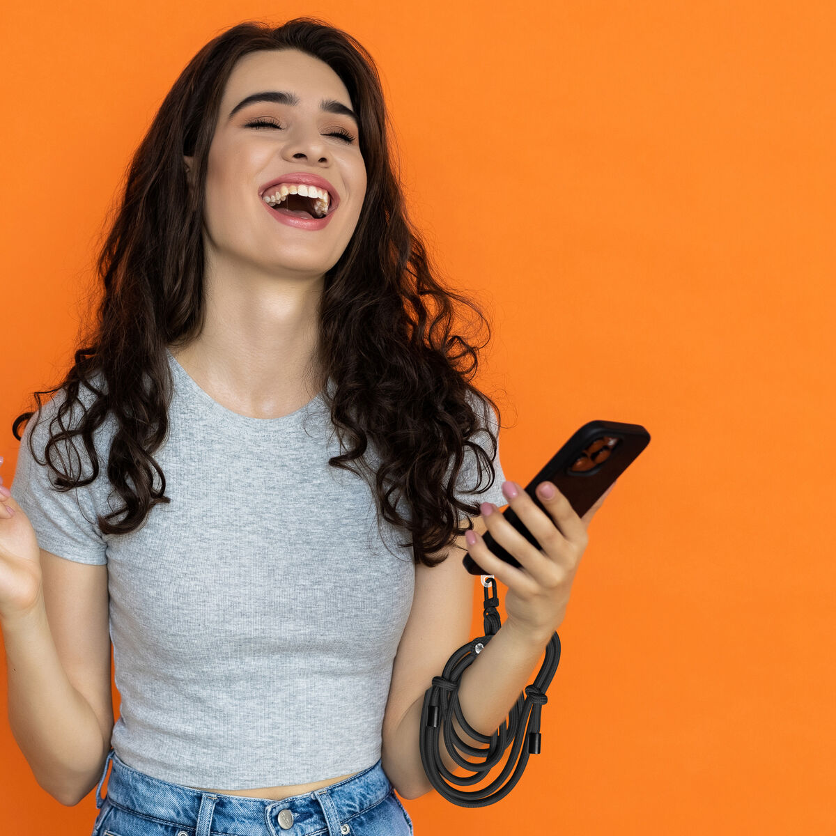 Șnur telefon mobil Muvit for Change Negru