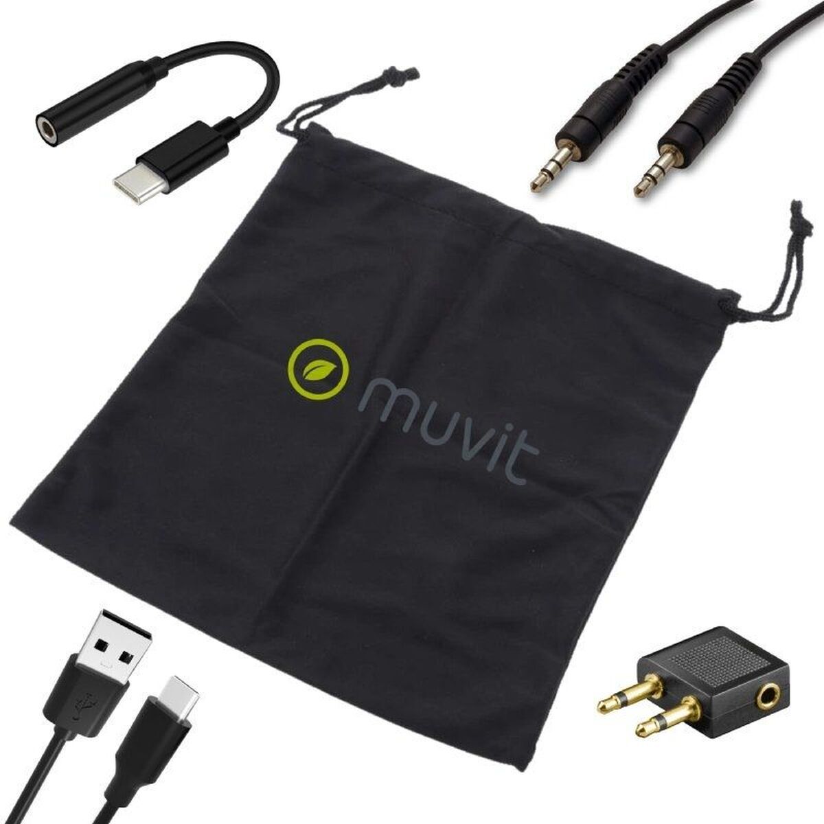 Căști Bluetooth Muvit ANC-H90 BLACK