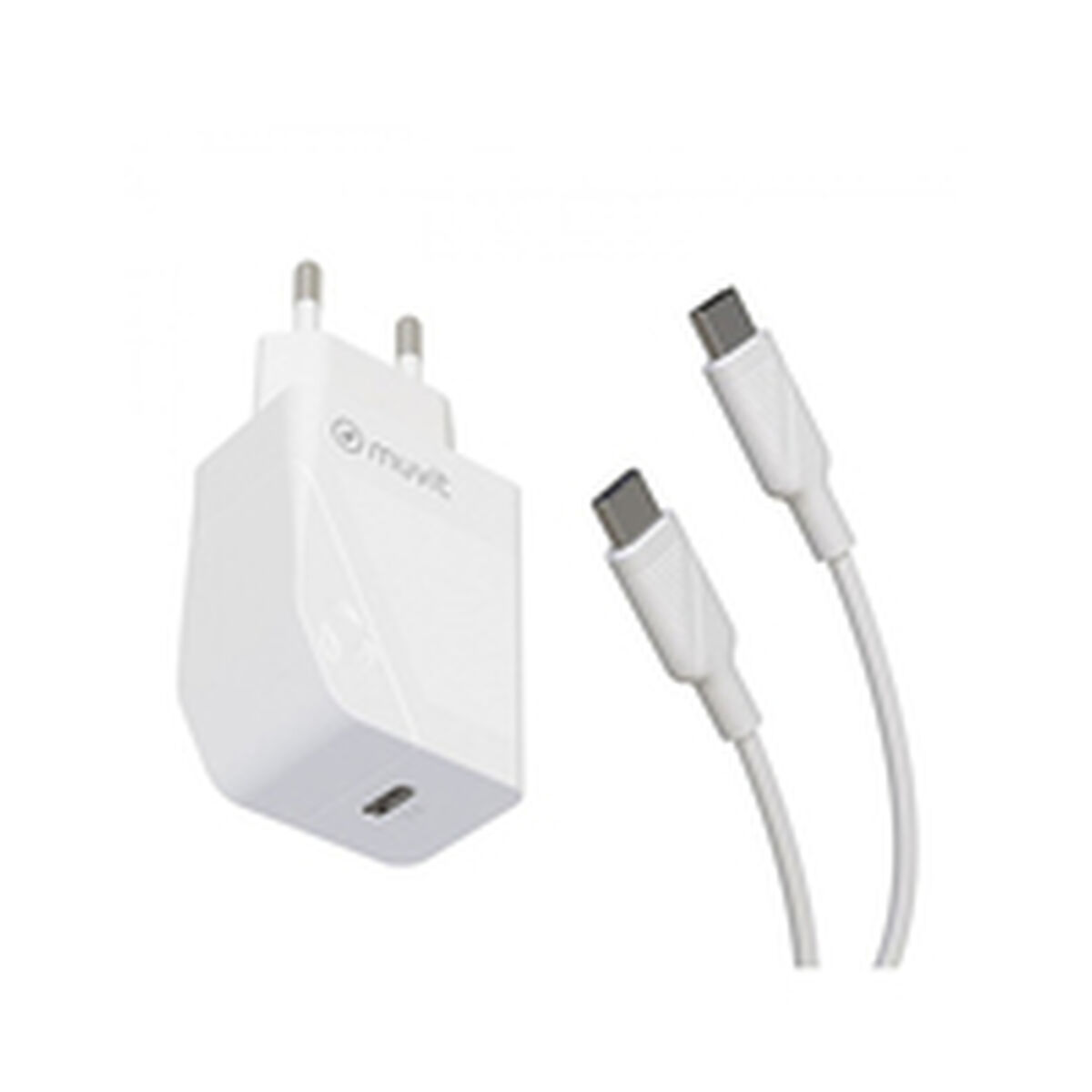 Încărcător de Perete + Cablu USB-C Muvit Alb 20 W