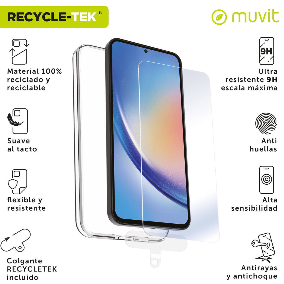 Husă și Protector pentru Mobil Muvit for Change Samsung Galaxy A35 5G Samsung Galaxy A34 5G