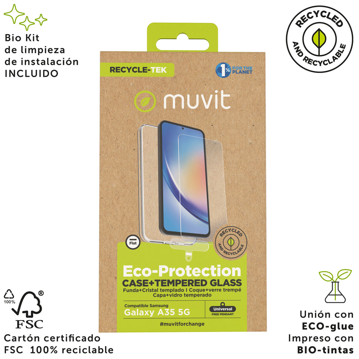Husă și Protector pentru Mobil Muvit for Change Samsung Galaxy A35 5G Samsung Galaxy A34 5G