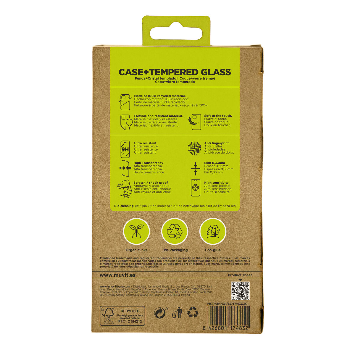 Husă și Protector pentru Mobil Muvit for Change iPhone 16 Negru