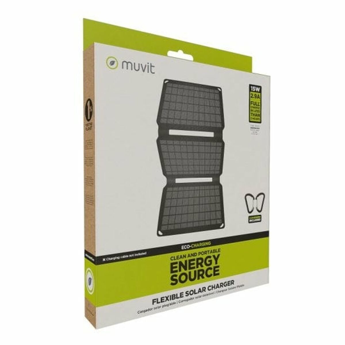 Încărcător Solar Muvit 15W SOLAR CHARGER Negru 15 W