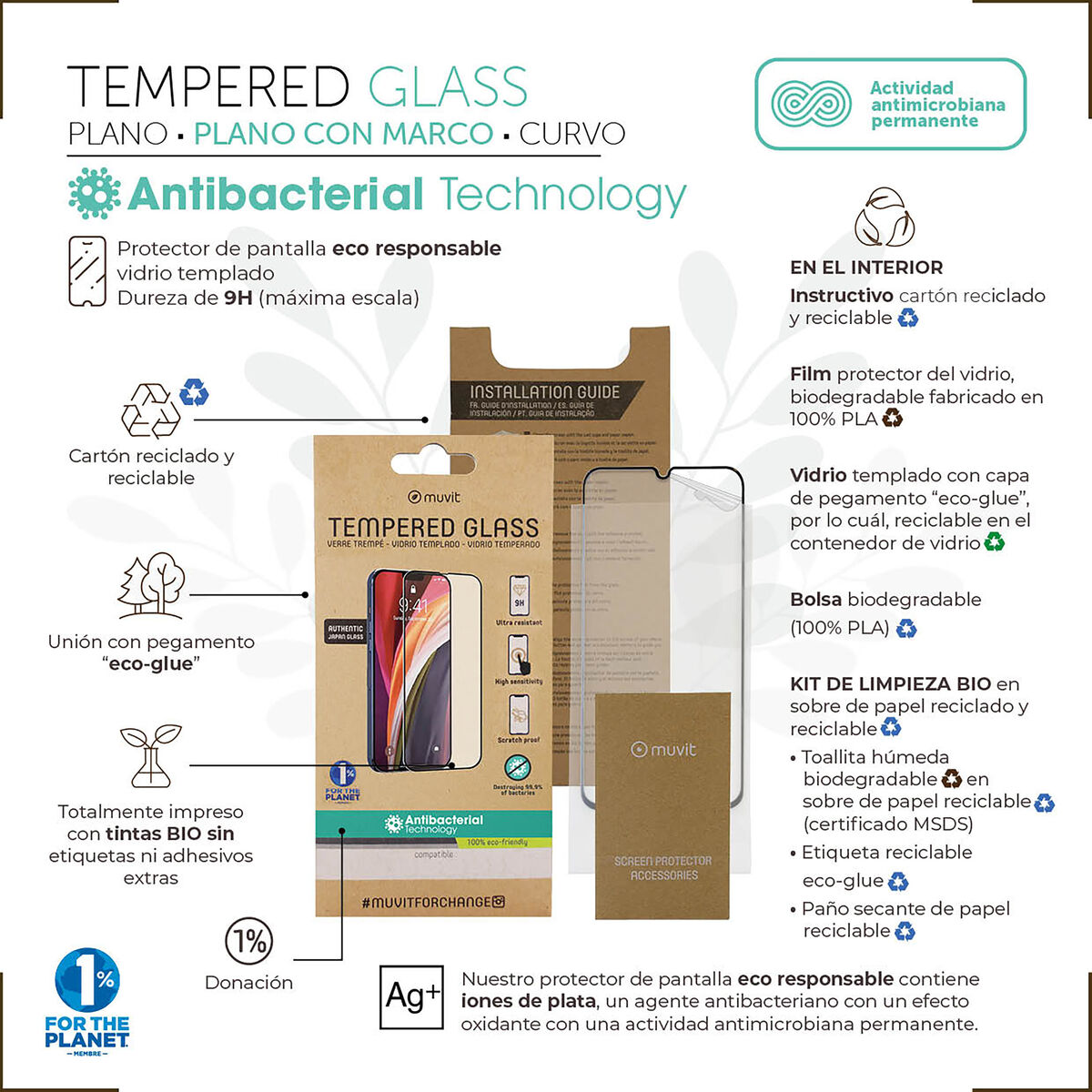 Protector de Ecran pentru Mobil Muvit for Change