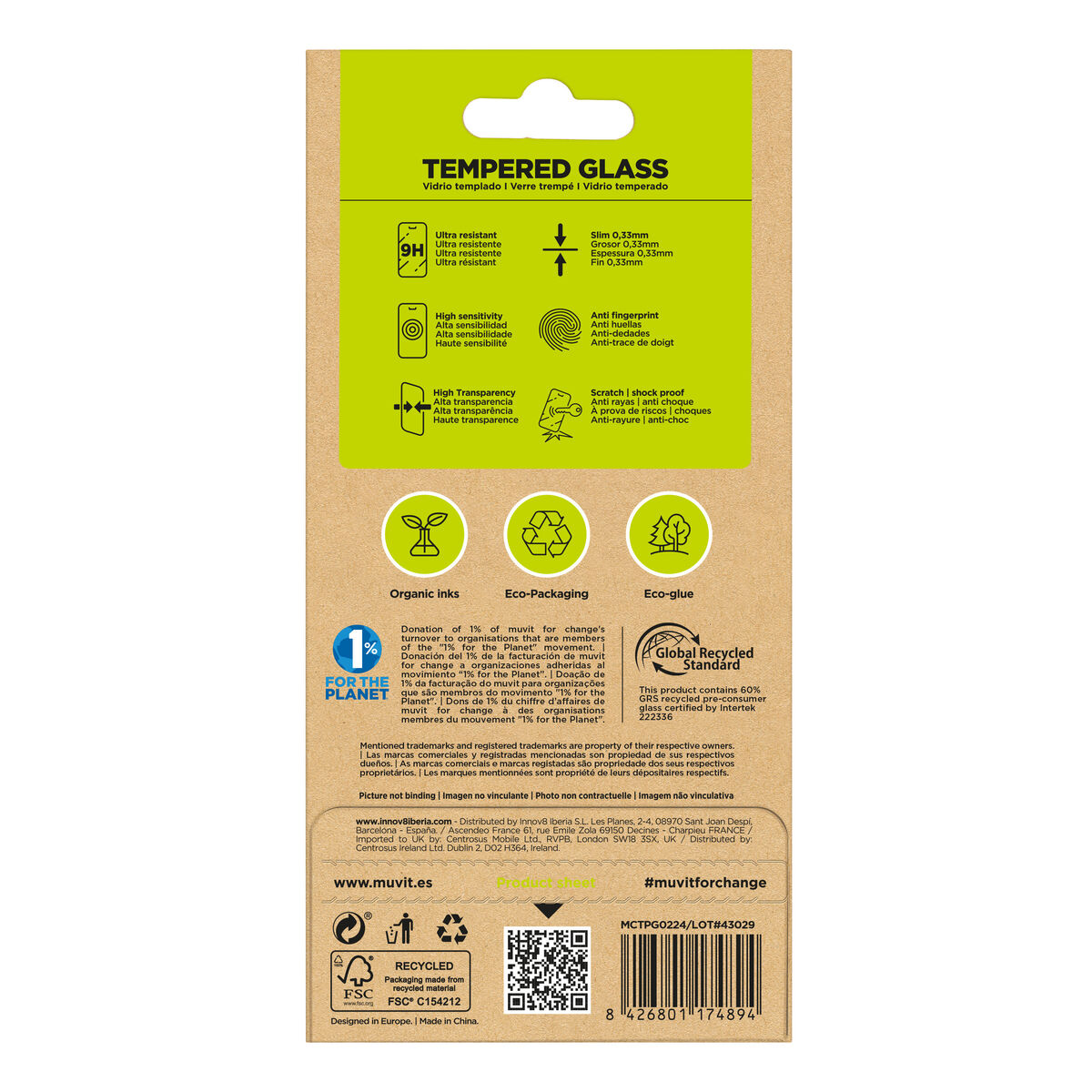 Protector de Ecran pentru Mobil Muvit for Change