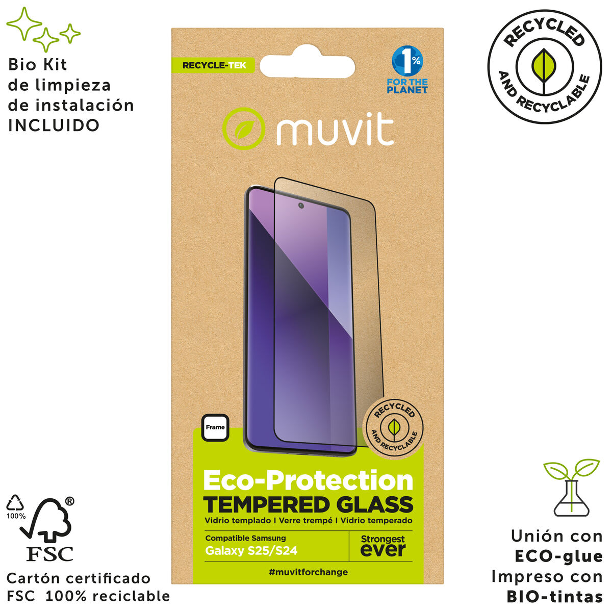 Protector de Ecran pentru Mobil Muvit for Change Galaxy S25/S24
