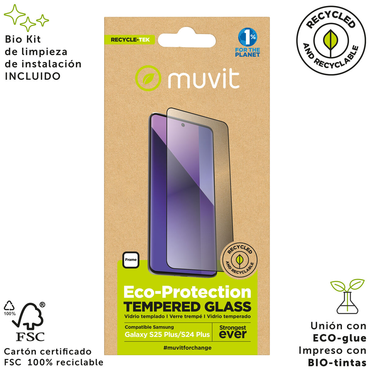 Protector de Ecran pentru Mobil Muvit for Change Galaxy S25 Plus/S24 Plus