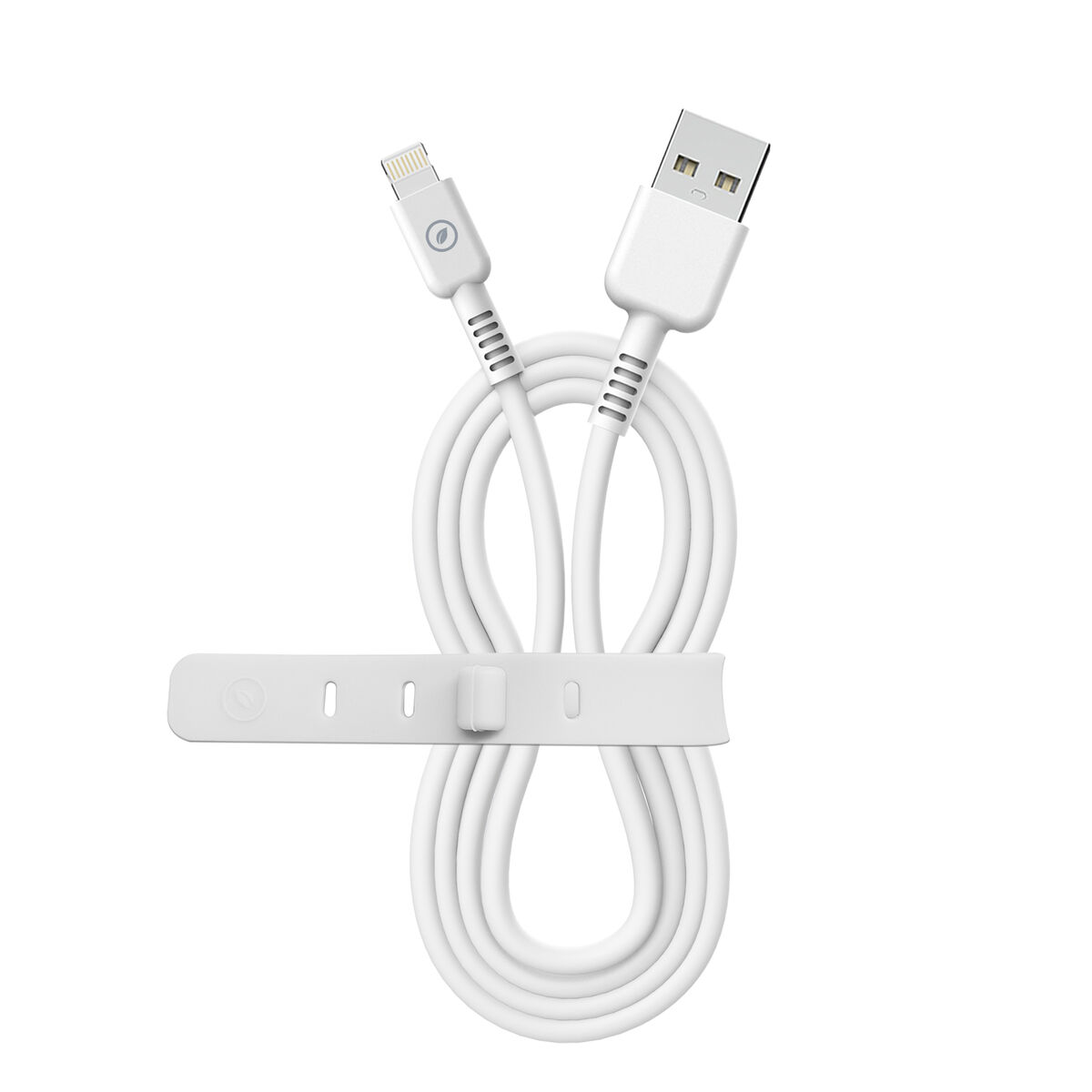 Cablu USB la Lightning Muvit for Change Alb
