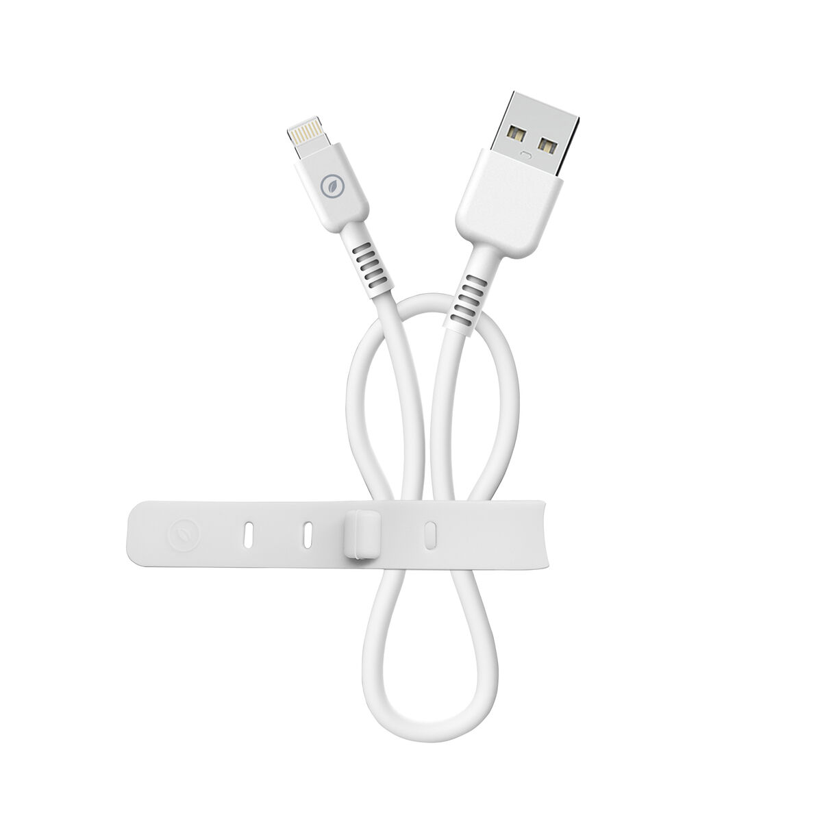 Cablu USB la Lightning Muvit for Change Alb