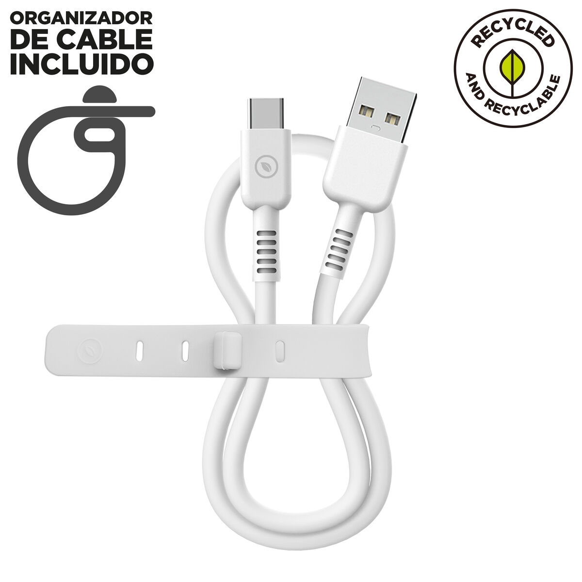 Cablu USB Muvit Alb 20 cm