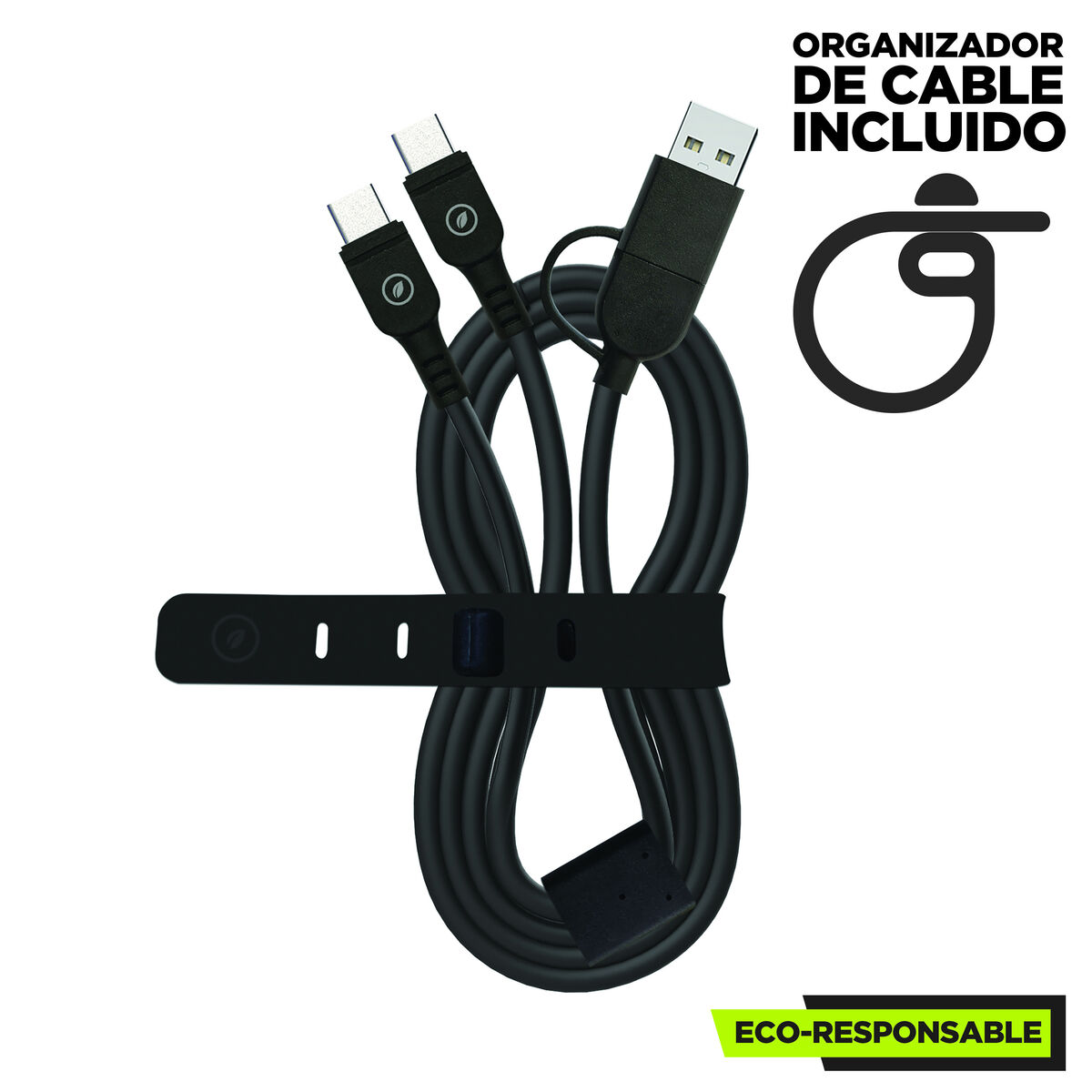 Cablu USB-C Muvit for Change Negru