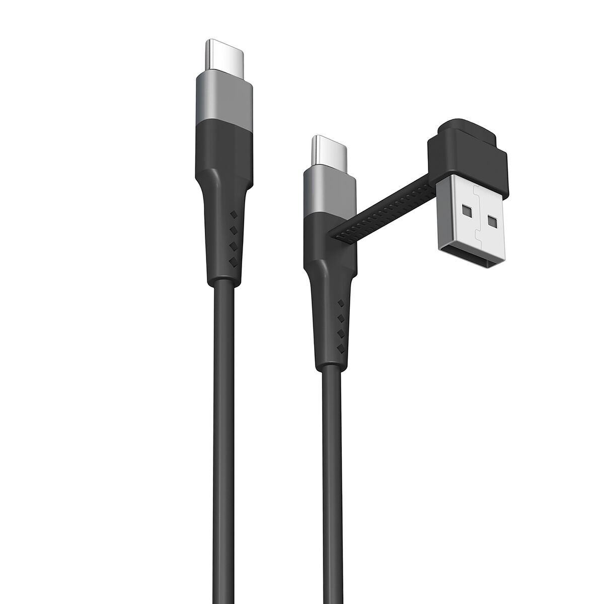 Cablu USB A la USB-C Muvit for Change Negru